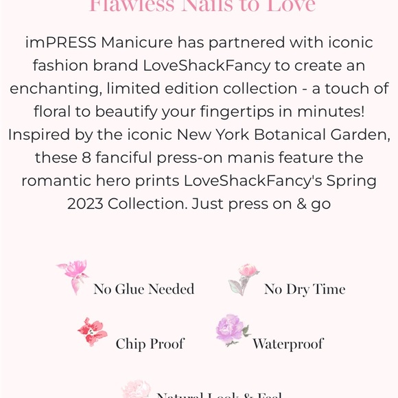 NIB 🌸HOST PICK 🌸LoveShackFancy x imPRESS Limited Edition Medium Coffin N… - Picture 8 of 8